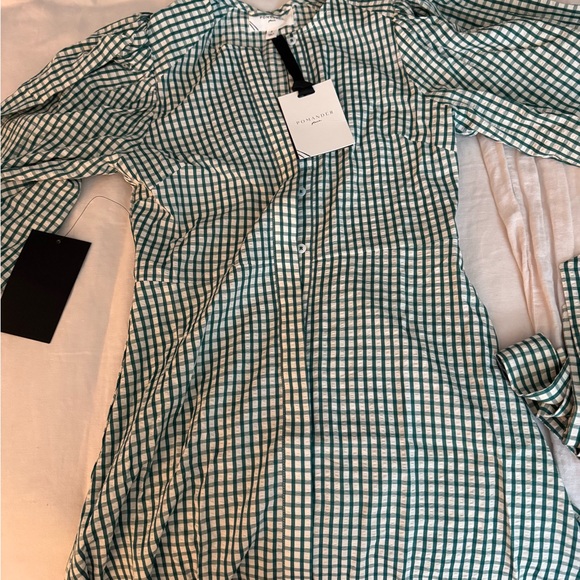 Pomander Place Tuckernuck green Checkered Long Sleeve Dress - Picture 6 of 6